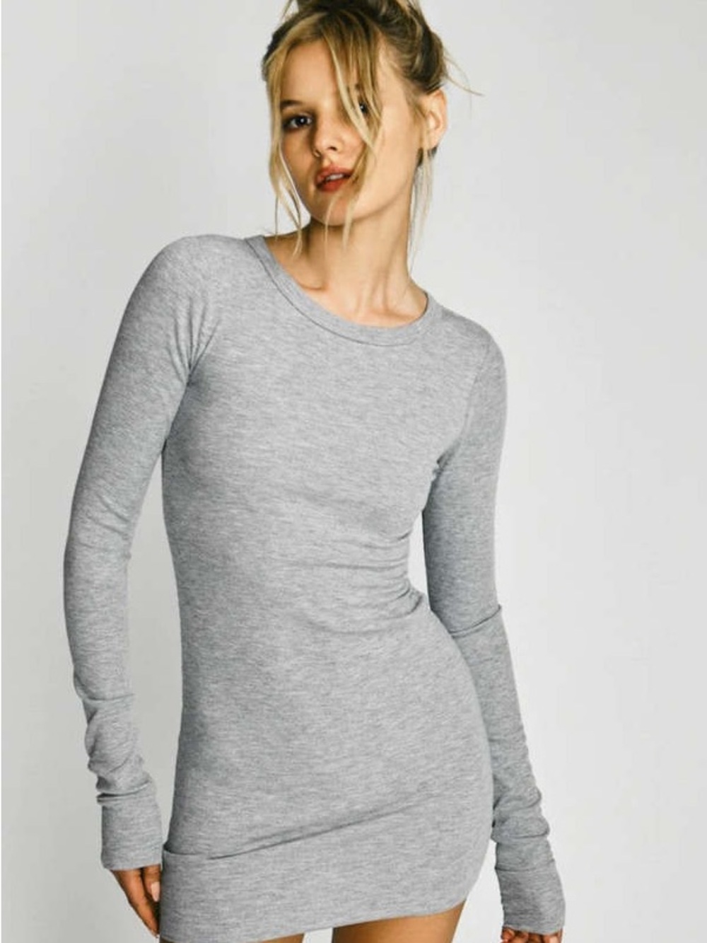 NWOT Eterne Long Sleeve Gray Dress Medium